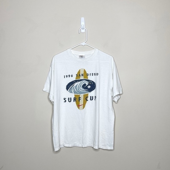 Vintage 90s Nike 1996 San Diego Surf Cup T Shirt - Picture 1 of 8
